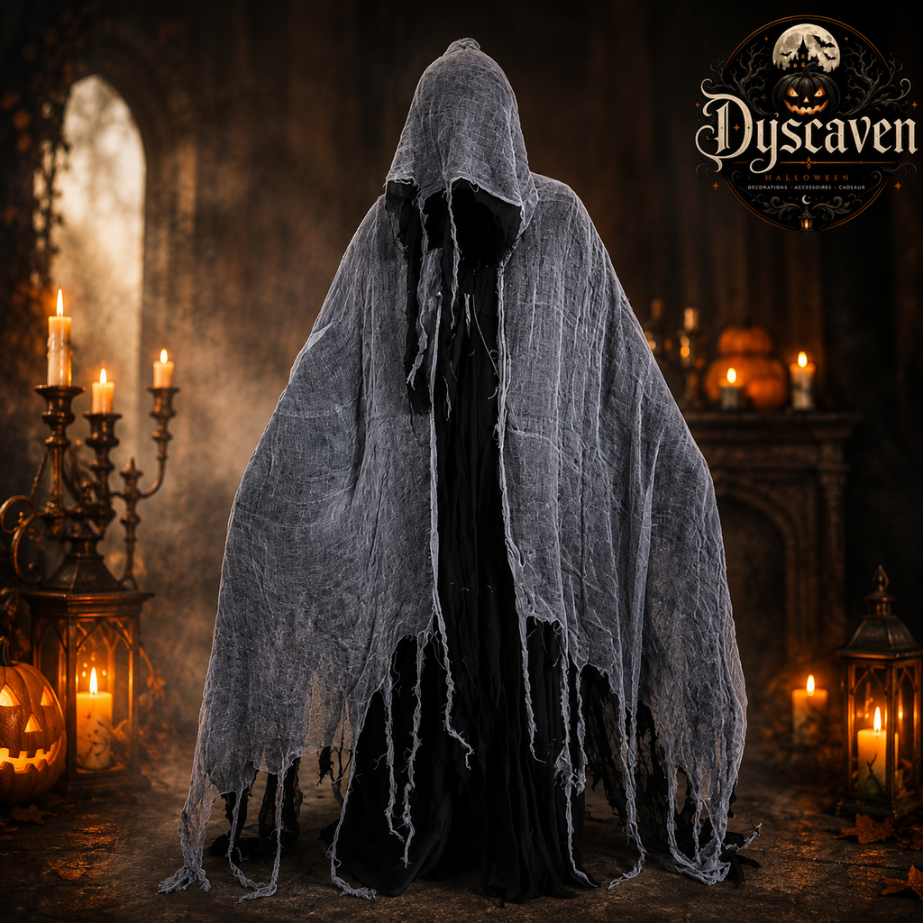 Cape longue à capuche unisexe Halloween, robe de diable rouge ou sorcier, costume cosplay adulte pour fête masquée
