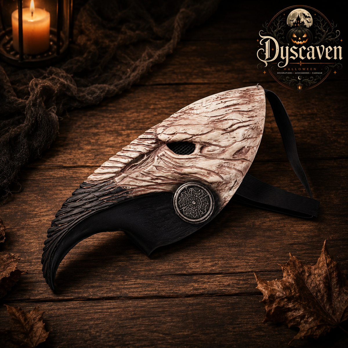 Masque médecin de peste gothique à long bec, masque intégral noir et argent pour cosplay médiéval, Halloween et steampunk