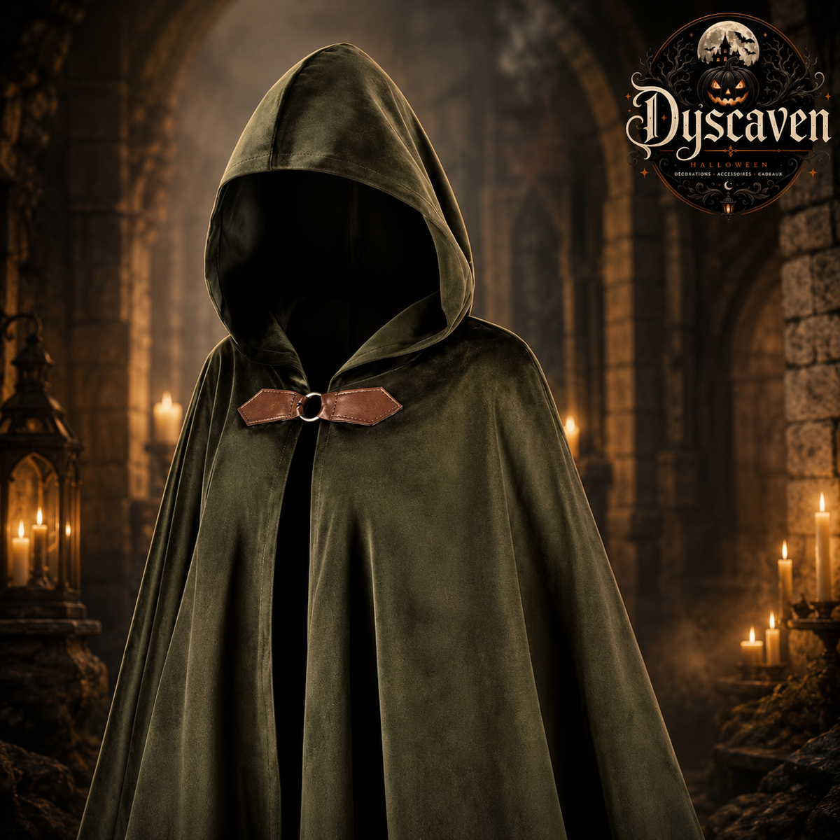 Cape à capuche en velours médiéval pour adulte, style Renaissance, costume de sorcier vintage pour Halloween
