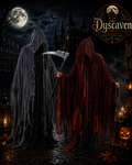 Cape longue à capuche unisexe Halloween, robe de diable rouge ou sorcier, costume cosplay adulte pour fête masquée