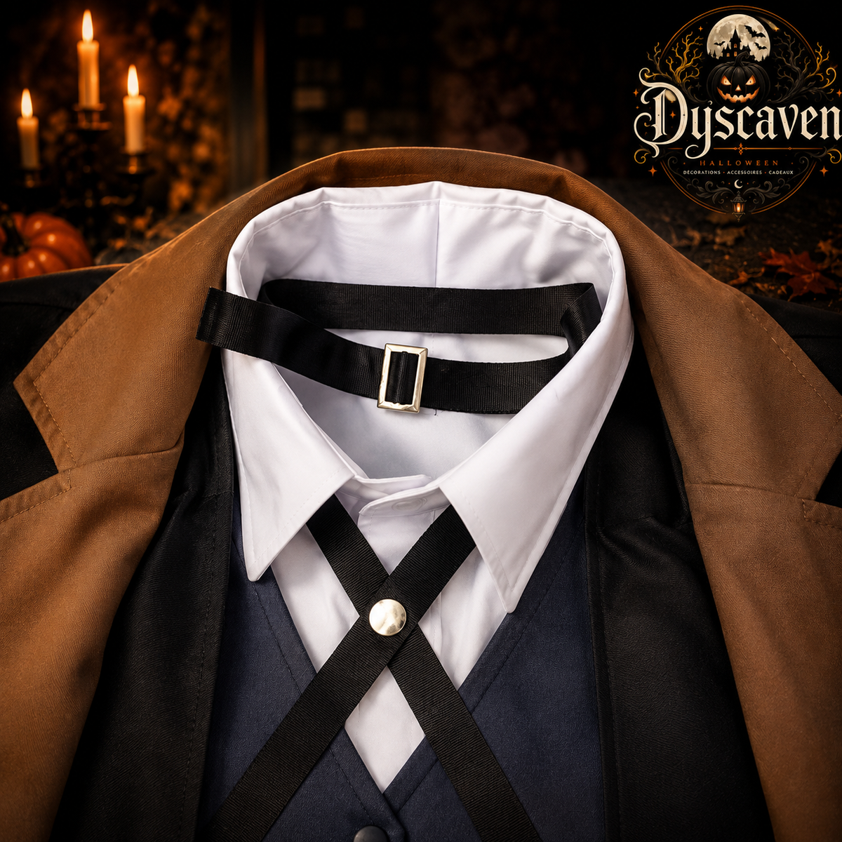 Costume cosplay homme inspiré de Nakahara Chuuya, chapeau, uniforme, trench-coat et pantalon, grande taille, Halloween