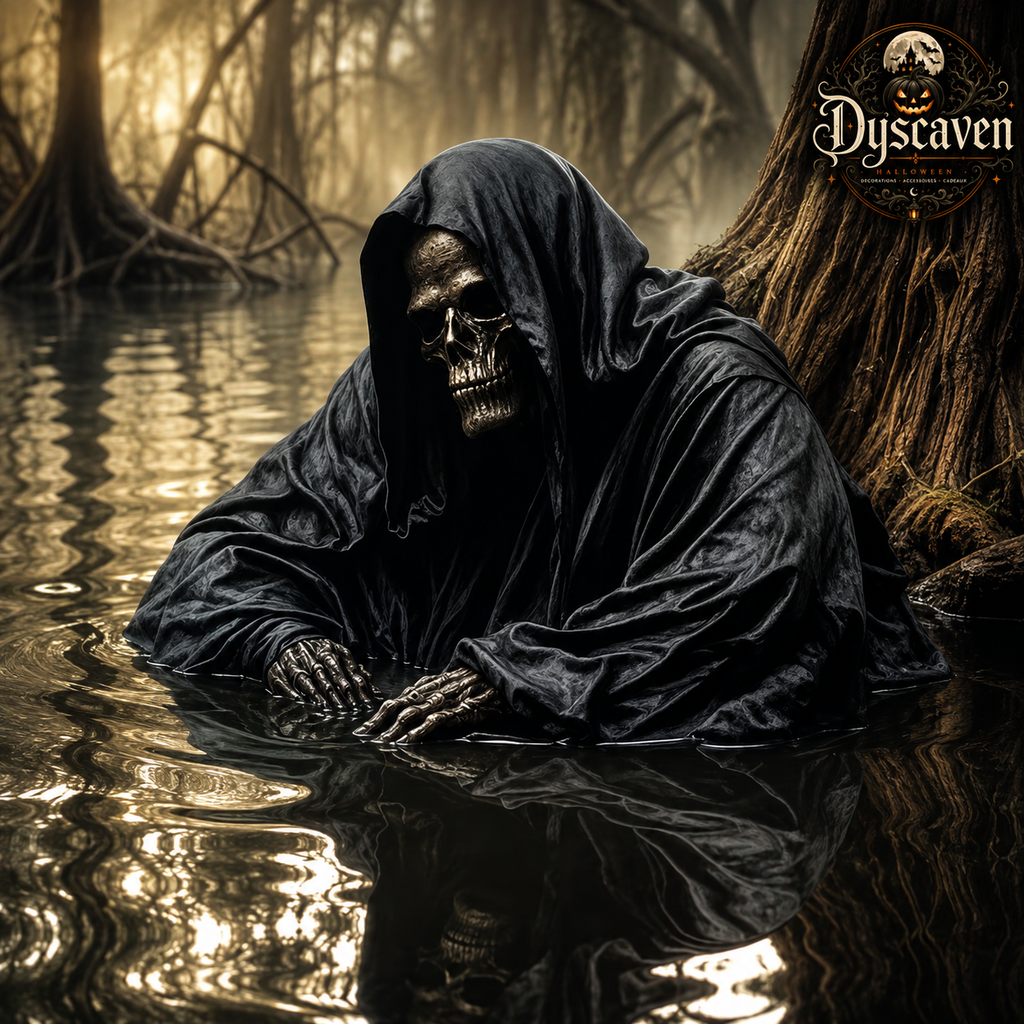 Cape noire à capuche longue adulte, costume Halloween sorcière et magicien, accessoire cosplay gothique pour fête masquée