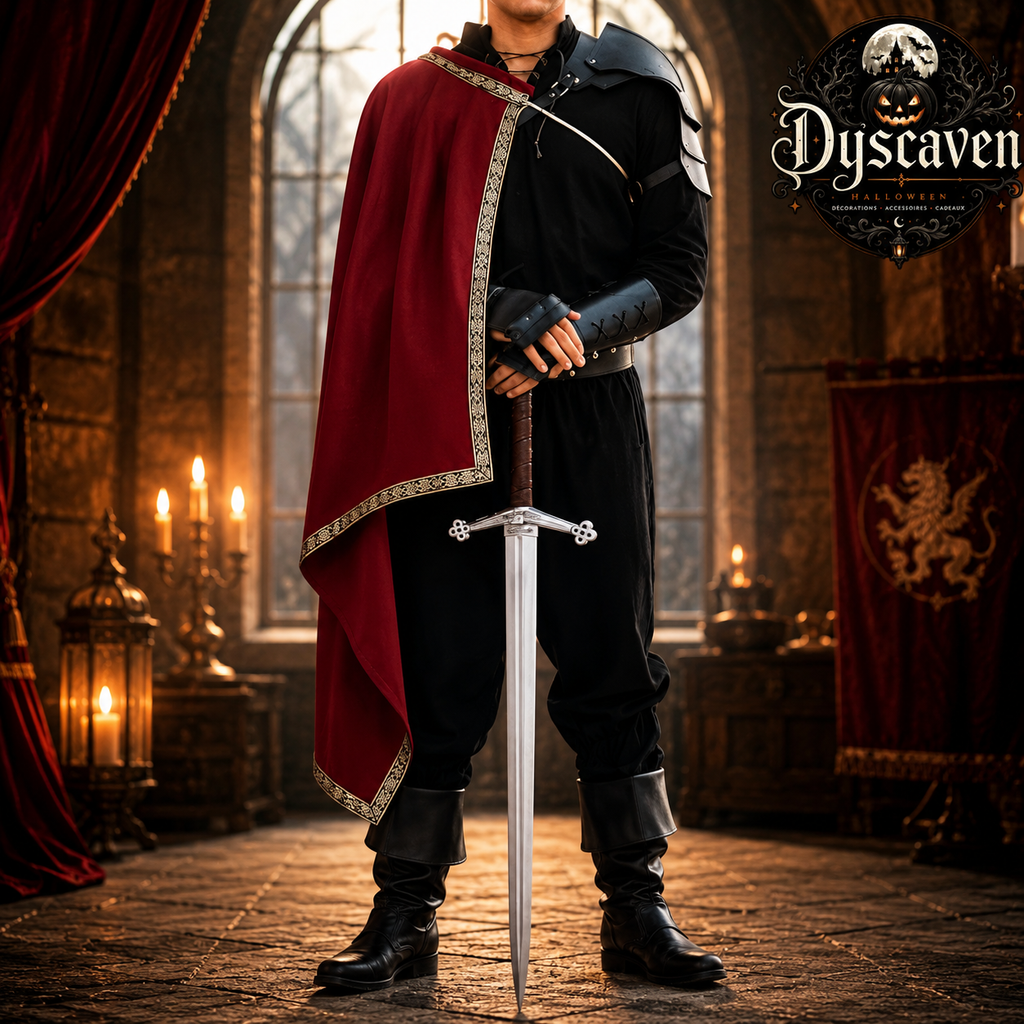 Cape de guerrier médiévale demi-épaule, style Ranger Renaissance, costume homme pour LARP, Halloween et fête médiévale