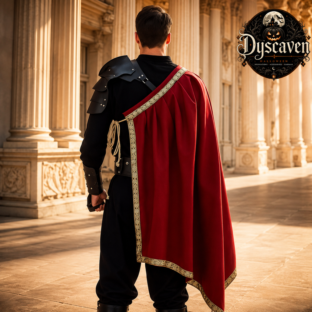 Cape de guerrier médiévale demi-épaule, style Ranger Renaissance, costume homme pour LARP, Halloween et fête médiévale