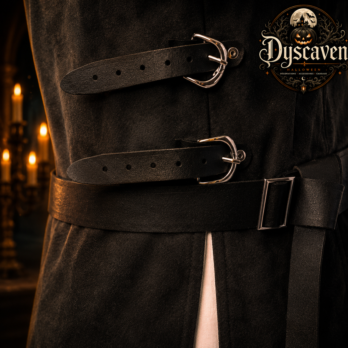 Gilet médiéval long homme noir ou vert, tunique sans manches style ranger assassin, costume LARP Halloween S à XXL
